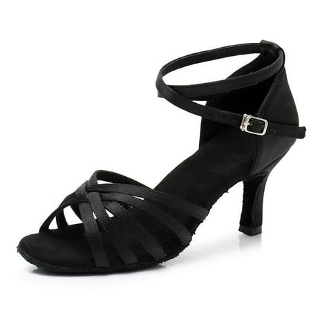 

Fashion Dance Shoes Latin Woman PU+ Suede Salsa Dancing Shoe Glitter Professional Dance Shoes Ballroom Fur Bottom Sandals