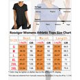 thumbnail image 6 of Rosvigor Plus Size Womens Workout Tops V Neck Tee Shirts Quick Dry Athletic Shirts Women Loose Gym Running Tops, 6 of 7