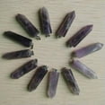 thumbnail image 2 of K-KED Fashion natural amethyst stone pillar charms pendants 12pcs/lot Wholesale, 2 of 4