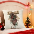 thumbnail image 3 of Uuowzo Christmas Themed Printed Sofa Pillow Cover Christmas Ambiance Decoration Window Cushion Cover Indoor Christmas Decorations, C, 3 of 6
