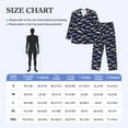 thumbnail image 4 of Honeii Sardine Pattern Mens Pajamas Set,2pcs Men's Lounge Long Sleeve Sleep Shirt and Pajama Bottoms Sleepwear Set,Mens Pjs Sets-X-Large, 4 of 7