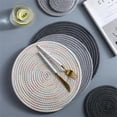 thumbnail image 4 of One ✖ Handmade Insulation Pad Handwoven Japanese Cotton Table Mat Stylish And Heat Placemat For Dining Table Desk Cup Holder Kitchen Decor Perfect Home And, 4 of 4