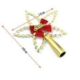 thumbnail image 3 of EeaseCA Star Topper Christmas Tree Decoration Treetop Bowknot Star Ornament (Golden), 3 of 7
