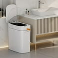 thumbnail image 4 of Rechargeable Bathroom Trash Can with Lid(battery/charging cable not included),Motion Sensor Trash bin Automatic Touchless, Auto-Adsorption Slim Smart Kitchen Garbage Can for office, 4 of 10