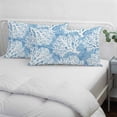 thumbnail image 4 of Blue Coral Coastal Throw Pillow Cover 20 x 36 Inch Decorative Pillow Cover Summer Nautical Ocean Beach Lumbar Pillowcase Seasonal Rectangle Cushion Case for Couch Sofa Bed Living Room, 4 of 9
