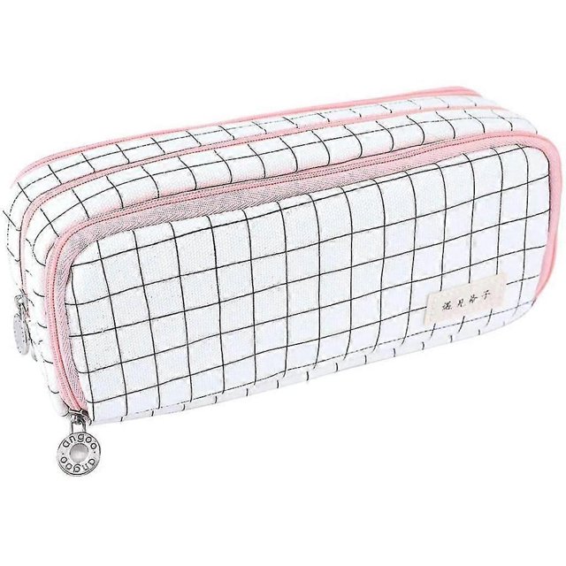 ZHAOCHENG Estuche grande para lápices, bolsa de lápices de gran capacidad, bolsa de maquillaje portátil para oficina