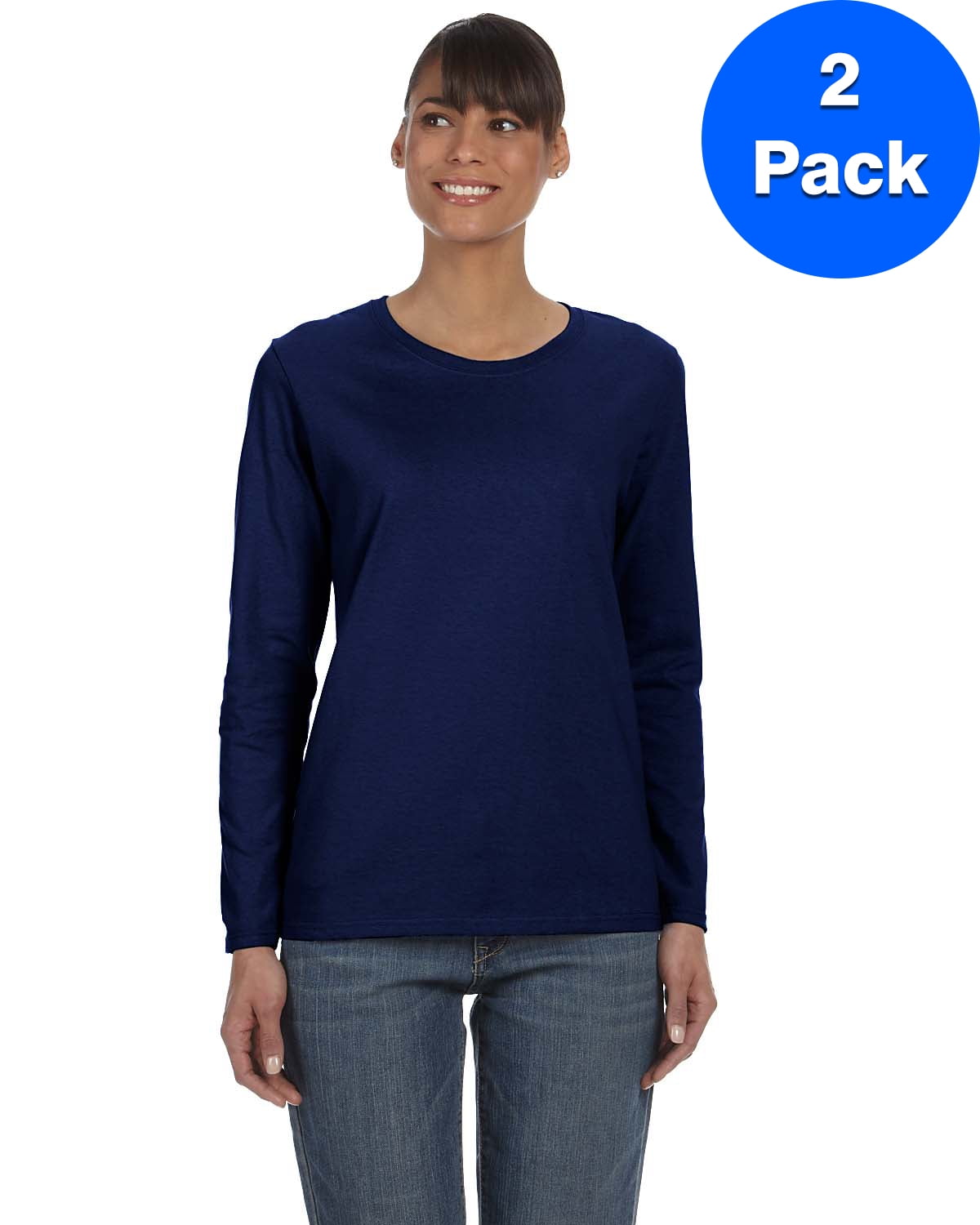 COTTON LONG SLEEVE CLASSIC SHIRT - MISSY FIT-GT-046