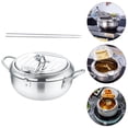 thumbnail image 3 of 1 juego de freír de acero inoxidable sartén tempura freír olla con termómetro LYD Utensilios de cocina, 3 of 6