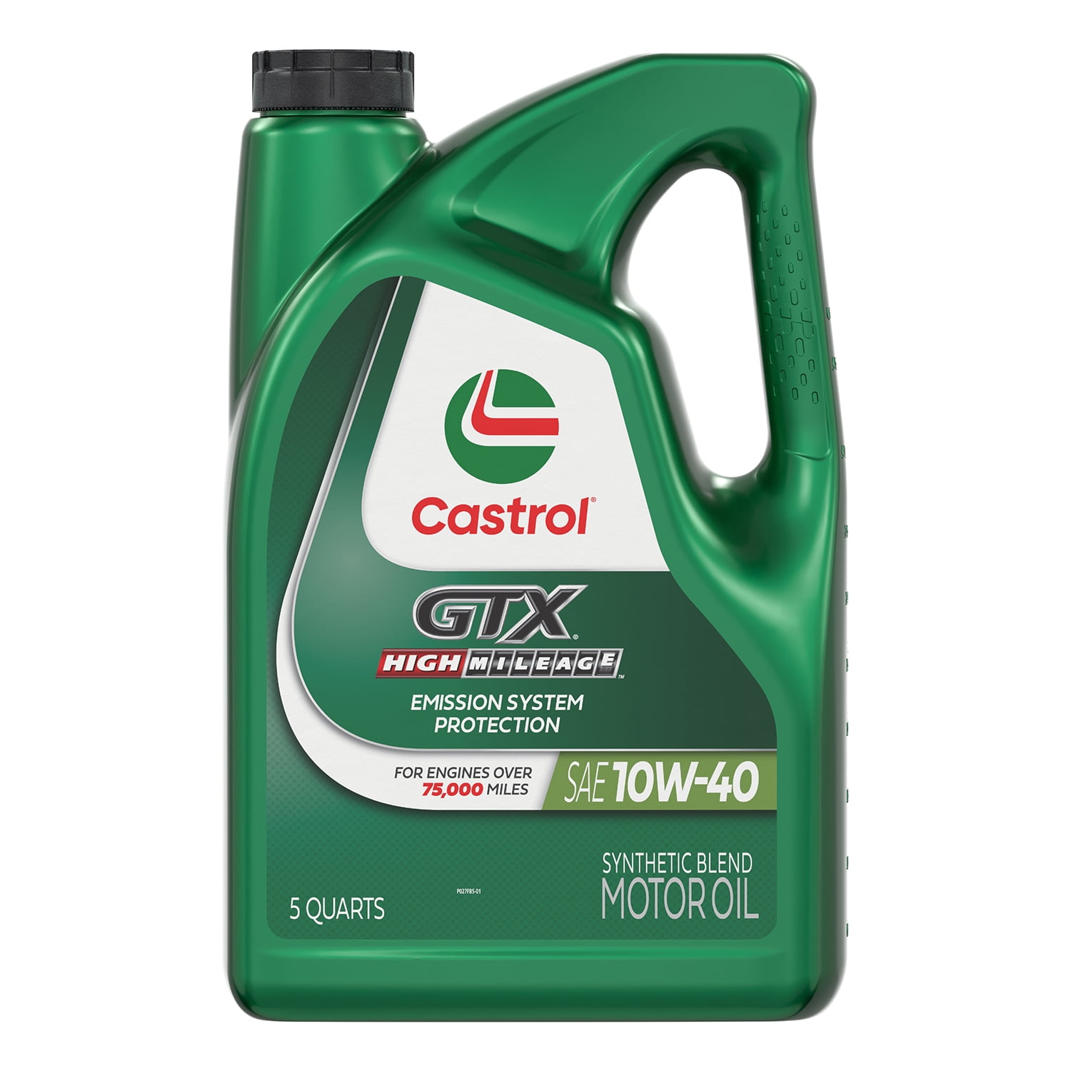 (2 pack) Castrol GTX High Mileage 10W-40 Synthetic Blend Motor Oil, 5 Quarts