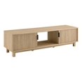 thumbnail image 1 of 58" 2-Door Wood TV Stand with Reeded Fronts - Oak, 1 of 10