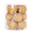 thumbnail image 1 of CNKOO Boules Chic Rouges Imprimé Solide Boules de Noël en Plastique 12 Unités (1.2”), 1 of 11