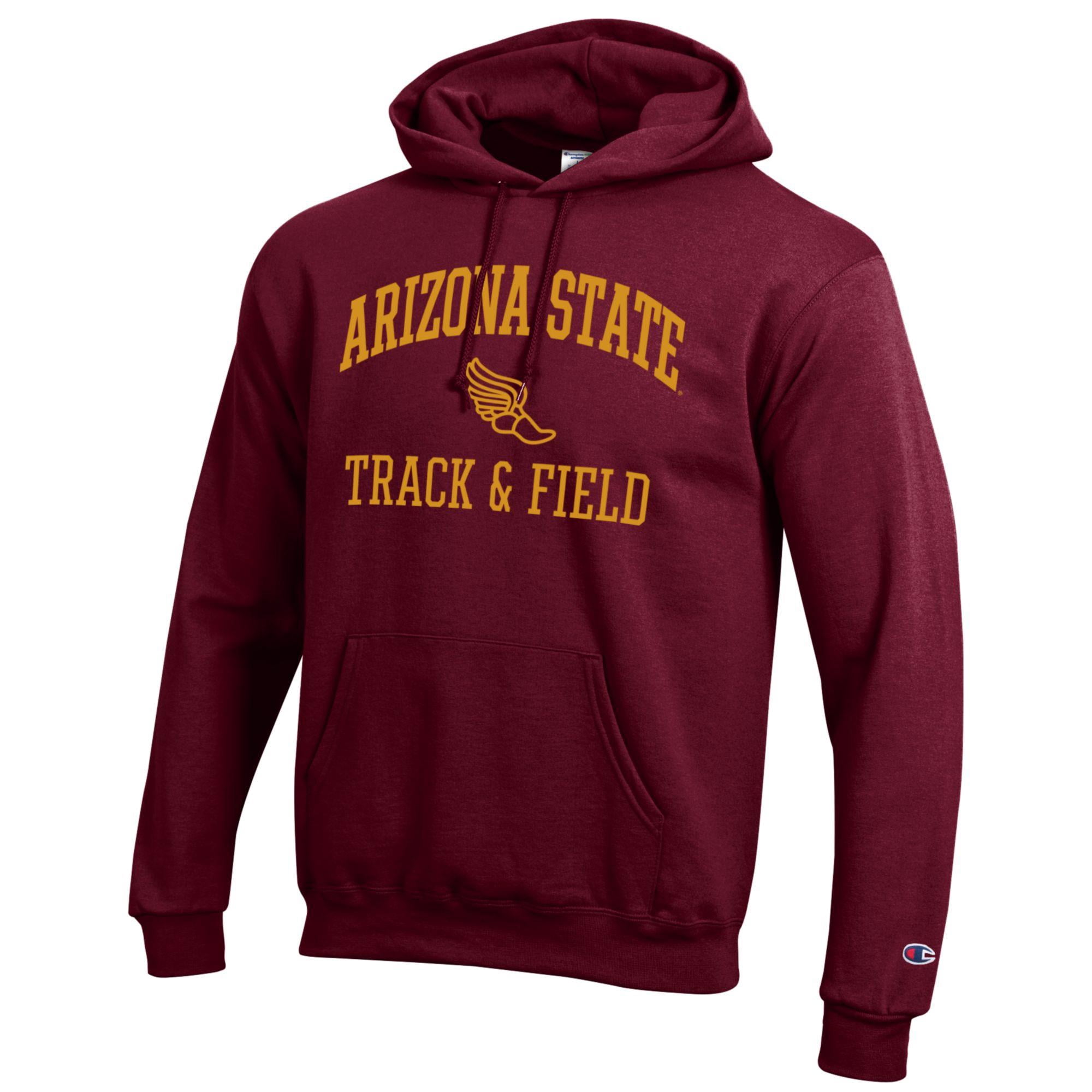 Men's Champion  Maroon Arizona State Sun Devils Track & Field Icon Powerblend Pullover Hoodie