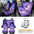 thumbnail image 3 of Yuyamidu Purple Butterfly Car Seat Cover for Women Steering Wheel Cover Auto Seat Belt Strap Pad Trash Can Car Air Vent Organizer Pocket Rearview Mirror Cover Cup Holder Key Chain 15 Pack, 3 of 7