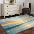 thumbnail image 3 of Beach Sunrise 3x5 Area Rugs for Living Room, Ocean Sky Sea Water Wave Non Slip Floor Mat Washable Low-Profile Indoor Carpet for Bedroom, Dining Room, Bathroom, 3 of 9