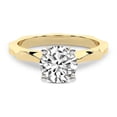thumbnail image 2 of IGI Certified 2 Carat Round Shape Lab Grown Diamond Engagement Ring | 14K Yellow Gold | Magnolia Texture Solitaire Diamond Ring | FG-VS1-VS2 Quality Friendly Diamonds, 2 of 6