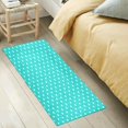 thumbnail image 5 of Turquoise Polka Dot Area Rug, Anti Fatigue Large Floor Mat, Soft Absorbent Washable Plush Carpet with Non-Slip Rubber Back for Entryway, Bedroom, Sink, Kitchen, Bathroom, 39"x 20", 5 of 7