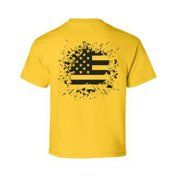 Awkward Styles Black Flag USA Youth Shirts Independence Day Pro America Lovers T shirt for Boys Stripes and Stars Kids Gifts Pro America Flag T shirt for Girls Kids Gifts USA Print on the Back Only
