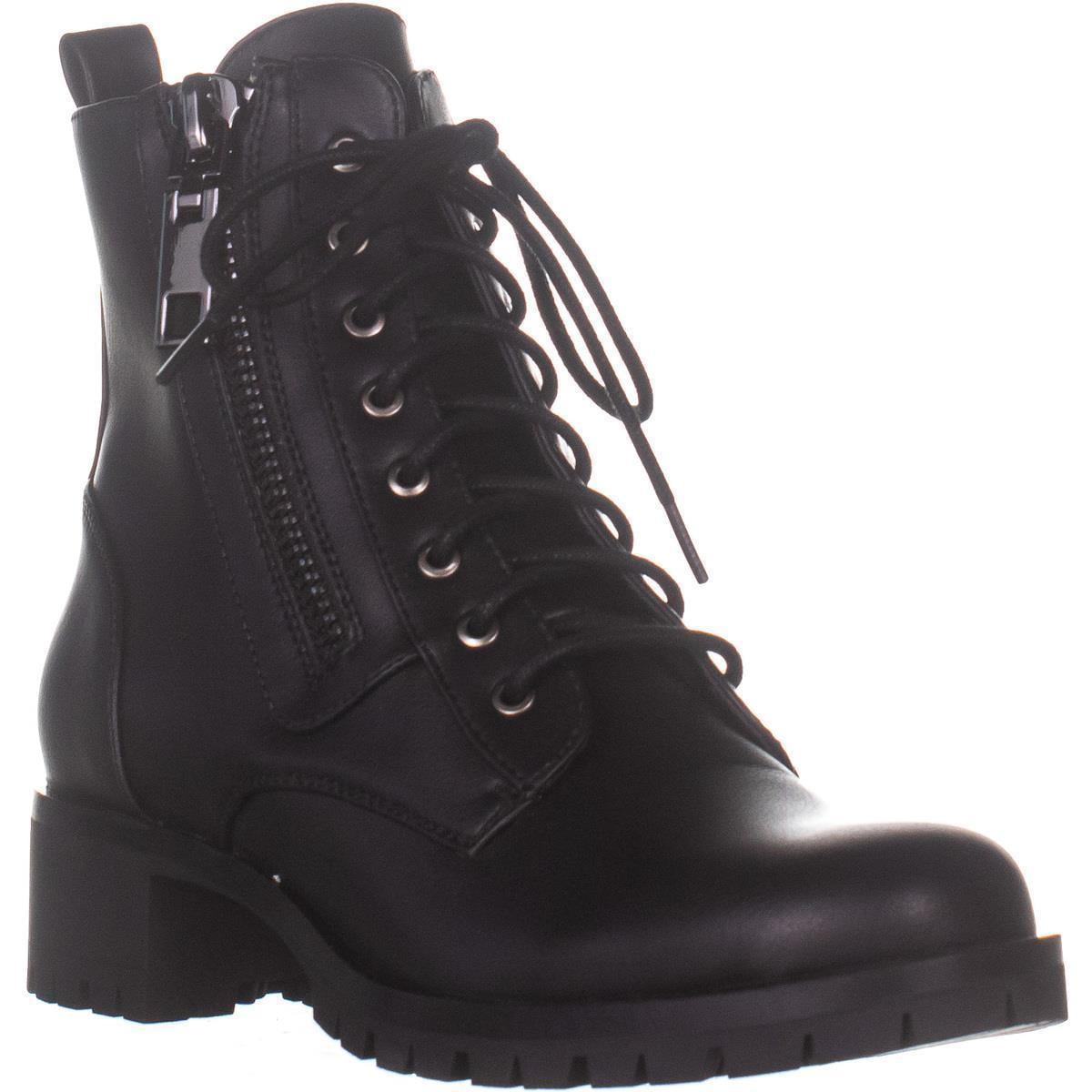 Womens Dolce Vita Palmira Lace Up Combat Boots, Onyx, 9.5 US - Walmart.com