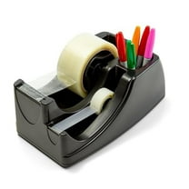Recycled 2-in-1 Heavy Duty Tape Dispenser, 1" and 3" , Black (96690)