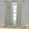 thumbnail image 5 of Ambesonne Chevron Curtains, Vertical Herrigbone, Pair of 28"x84", Multicolor, 5 of 5