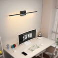 thumbnail image 3 of Deyidn 32-Inch Modern Black LED Vanity Light, Dimmable Wall Sconce with 5 Color Temperatures & 180° Adjustable Head, Waterproof for Bathroom Bedroom, 3 of 11