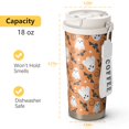 thumbnail image 4 of 18oz Double Drinking Coffee Mug – Vacuum Insulated Stainless Steel Travel Cup with Leakproof Lid, 316 Steel Thermos Tumbler for Hot & Cold Beverages, 4 of 7