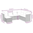 thumbnail image 2 of vidaXL 7 Piece Patio Sofa Set with Cushions Black Poly Rattan, 2 of 4