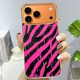 thumbnail image 3 of Case For Apple iPhone Air / 17 Pro / 17 Pro Max Series Case, Slim Thin Transparent Flexible Clear TPU Shockproof Phone Case For iPhone 17 Series, pink and black zebra stripes, 3 of 6