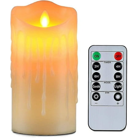 Candela Elettrica Senza Fiamma A Forma Di Lacrima - Ricaricabile USB, Con Telecomando, Effetto Tremolio - Foto 8