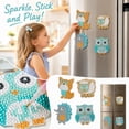 thumbnail image 5 of Kids Diamond Painting Fridge Magnets, Children DIY Diamond Art Kits with Soft Magnetic Backing, Assorted Themes, for Kids Crafts, 4 Pack (2.36 Inch), 5 of 9