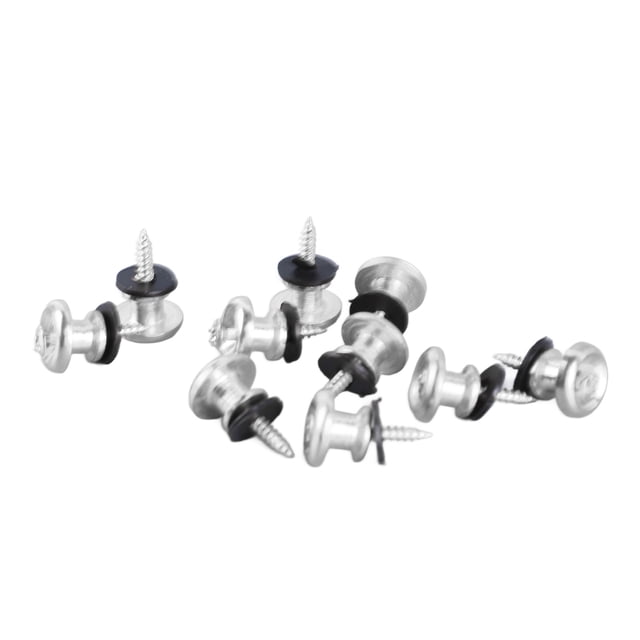 Guitar Strap Lock Button, 10 Pcs Mushroom Style Adjustable Universal Metal Guitar End Button For Ukulele Bass