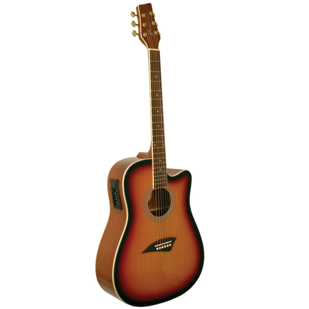 Kona K1ETSB Acoustic-Electric Dreadnought Cutaway Spruce Top Guitar ...