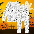 thumbnail image 3 of Huowey Toddler Girls Halloween Pajamas 2-Piece Pajamas Sleepwear Pjs Sets Long Sleeve Funny Jammies Print Comfort Nightwear,White,8-9 Years, 3 of 4