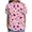Pink, variant on TOWMUS Linen Shirts Women Women's Summer Doll Neck Top With Print Short Sleeve Pullover Top Casual Shirts for Women Womens Tops Pink