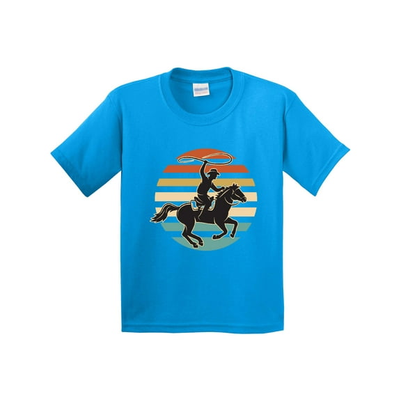Inktastic Rodeo Team Roping Cowboy Youth T-Shirt