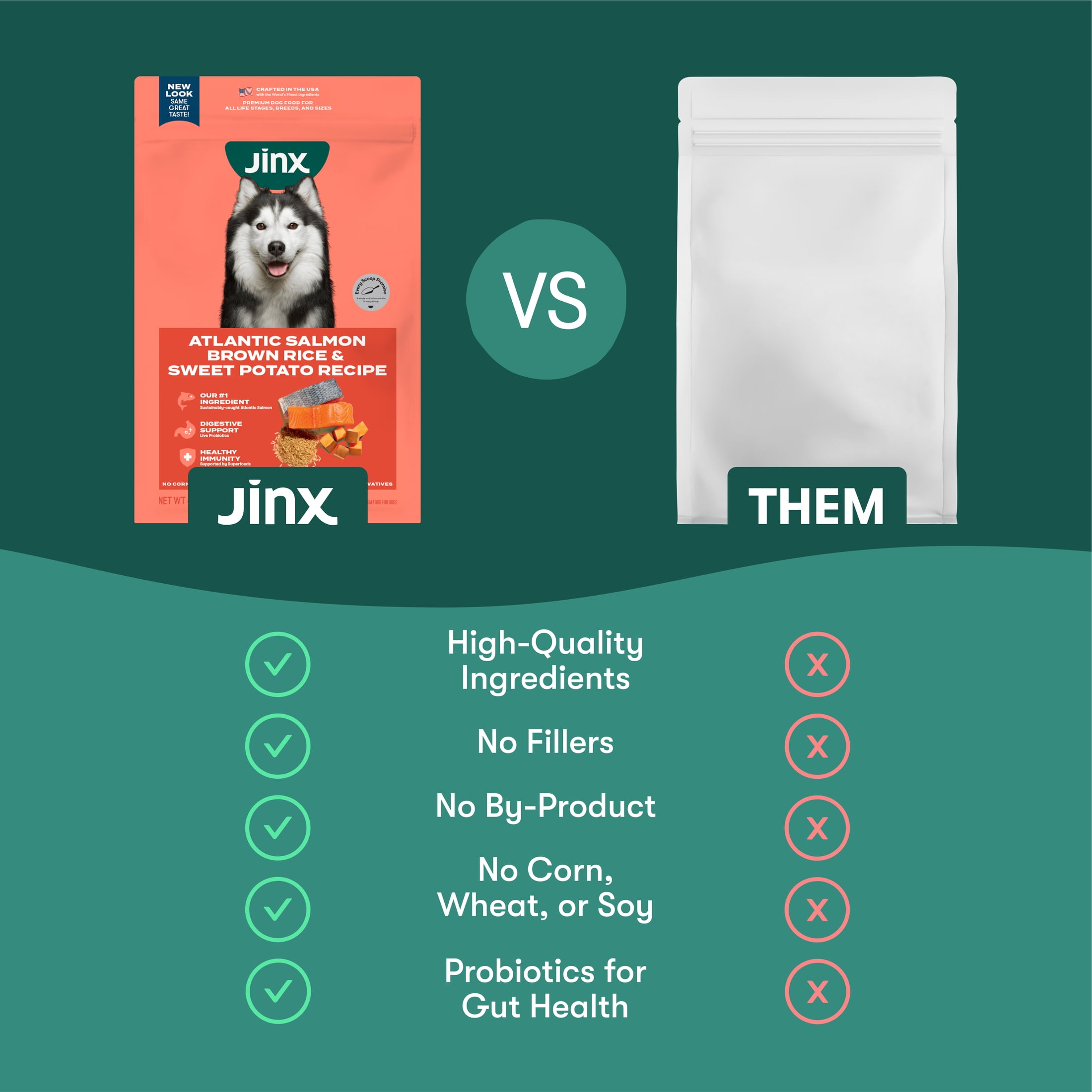 Jinx Salmon, Brown Rice, & Sweet Potato Dry Dog Food, 23.5 lbs Bag