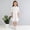 A250 White, variant on Girls Lace Patchwork Blouse and Tiered Skirt 2 Piece Set Kids Short Sleeve Eyelet Embroidery Dress Casual Daily Boutique Outfits