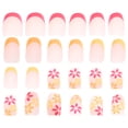 thumbnail image 1 of 24 piezas Presione en las uñas Las mujeres Pegues en las uñas Patches Falsain Patches Presión de punta francesa en las uñas para chicas adolescentes, 1 of 5