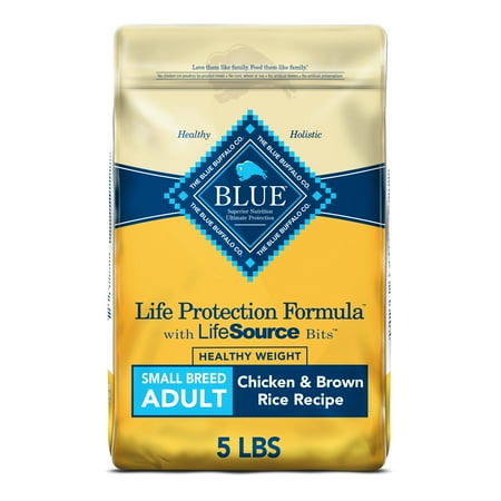 UPC: 0840243144174 | Blue Buffalo Life Protection Formula Small Breed Healthy Weight Chicken and Brown Rice Dry Dog Food for Adult Dogs Whole Grain 5 lb. Bag