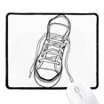 thumbnail image 1 of White Canvas Shoes Painted Mousepad Stitched Edge Mat Rubber Gang Pad, 1 of 2