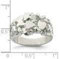 thumbnail image 3 of Sterling Silver Men's Nugget Ring (Size 9) Made In United States qr4449-9, 3 of 5