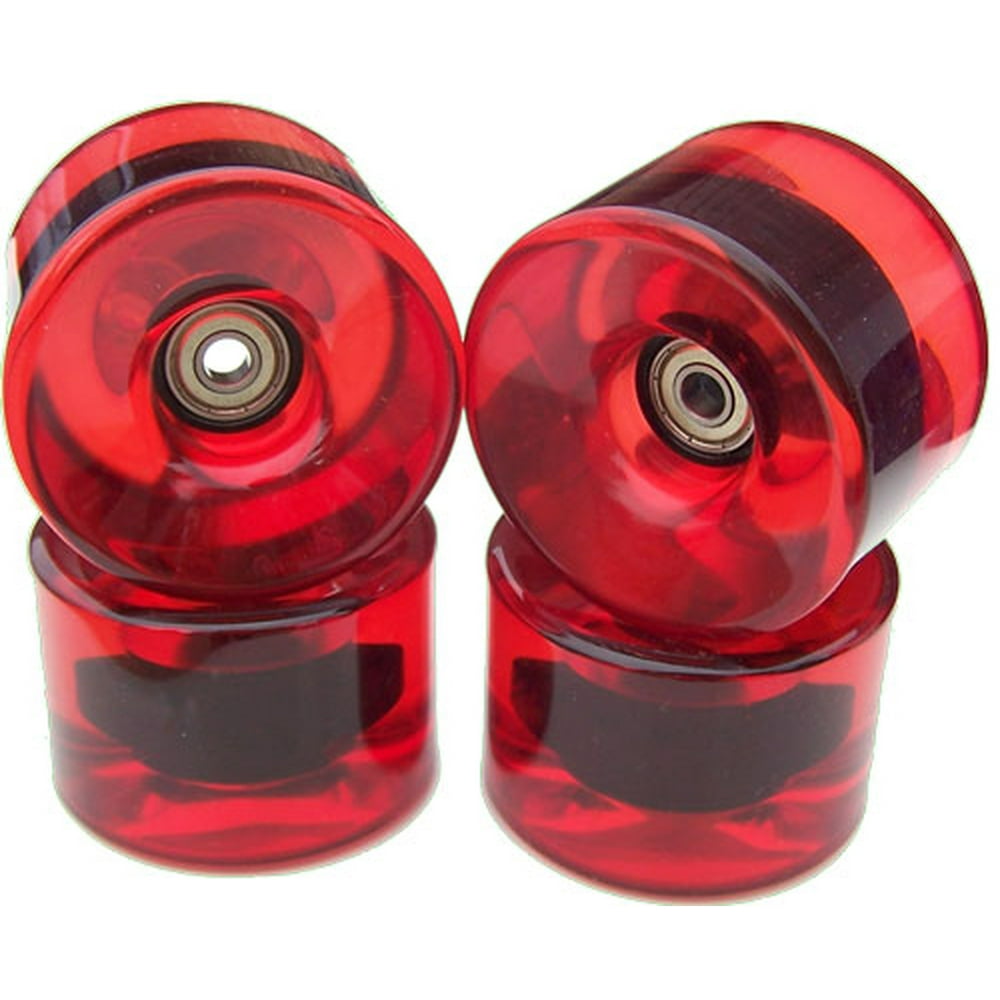 70mm LONGBOARD SKATEBOARD WHEELS + Abec 9 Downhill SOFT RED Walmart