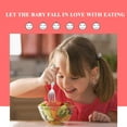 thumbnail image 4 of LAICAIW 12 Pcs Toddler Cutlery,with Round Handle.Suitable for Children self-Feeding,6 x Safe Forks, 6 x Children Tablespoons Set(Pink, Blue, Green), 4 of 7