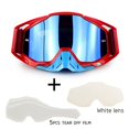 thumbnail image 1 of Motorcycle Riding Cross-country Goggles Outdoor Glasses Set with Transparent Lens and Tearable Film, 1 of 5