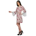 thumbnail image 2 of Moomaya Printed Short Robes For Women Cotton Robes For Women With Lace Trim, 2 of 6