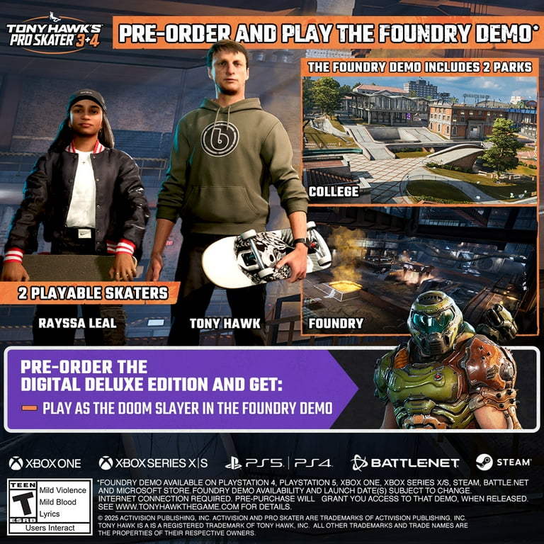 Free Shipping! Microsoft Tony Hawk's Pro Skater 3 and 4