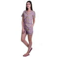 thumbnail image 2 of Moomaya Womens Short Sleeve Sleep Tops Printed Short Set Pjs For Women Sleepwear, 2 of 6