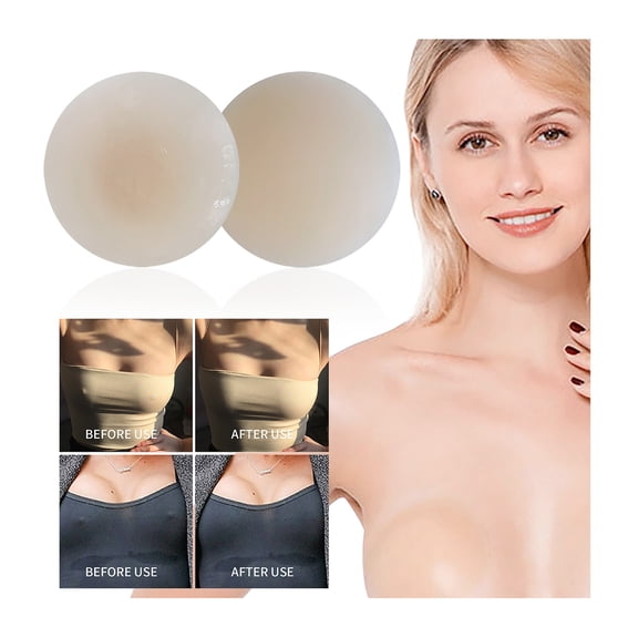 Thin Non-Adhesive Nipple Covers, Single Pair, Color 1, 1 Pairsilicone Nipple Covers for Women Reusable Inserts Or Adhesive Silicone Pasties Women'S Reusable Adhesive Invisible Past Makeup Organizers