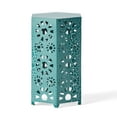 thumbnail image 2 of Noble House Marshall Outdoor 14 Inch Sunburst Iron Side Table, Teal, 2 of 8