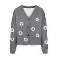 thumbnail image 4 of Puntoco Chaqueta Informal Con Botones Y Estampado De Moda Para Mujer, 4 of 5